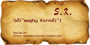 Sümeghy Kornél névjegykártya